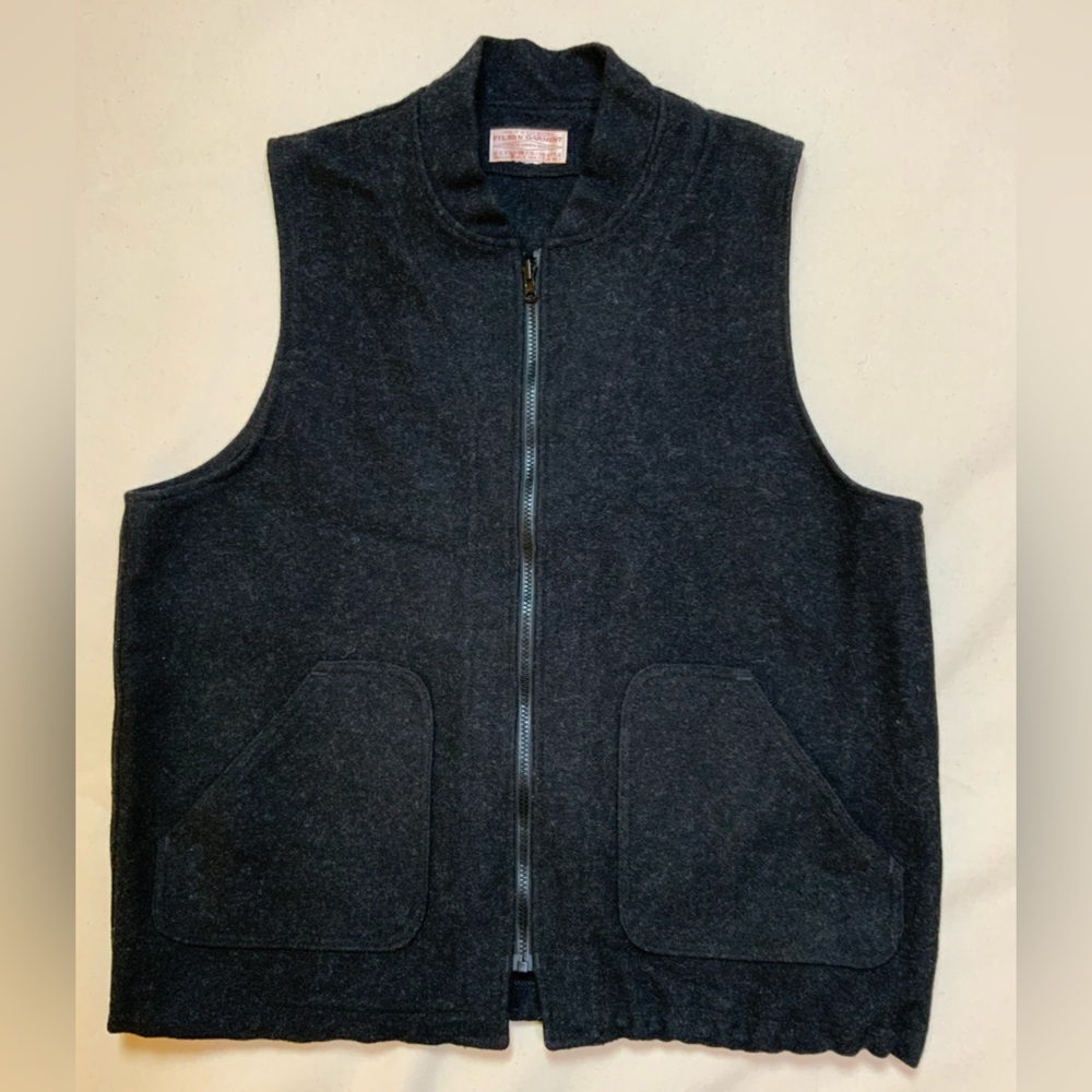 Vintage Filson Wool Mackinaw Vest Jacket Coat Men’s XL Charcoal Style 121
